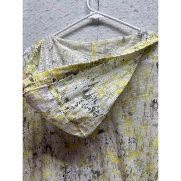NWT Exertek Women 2X Burnout Athleisure Hoodie Yellow Gray - Picture 8 of 8